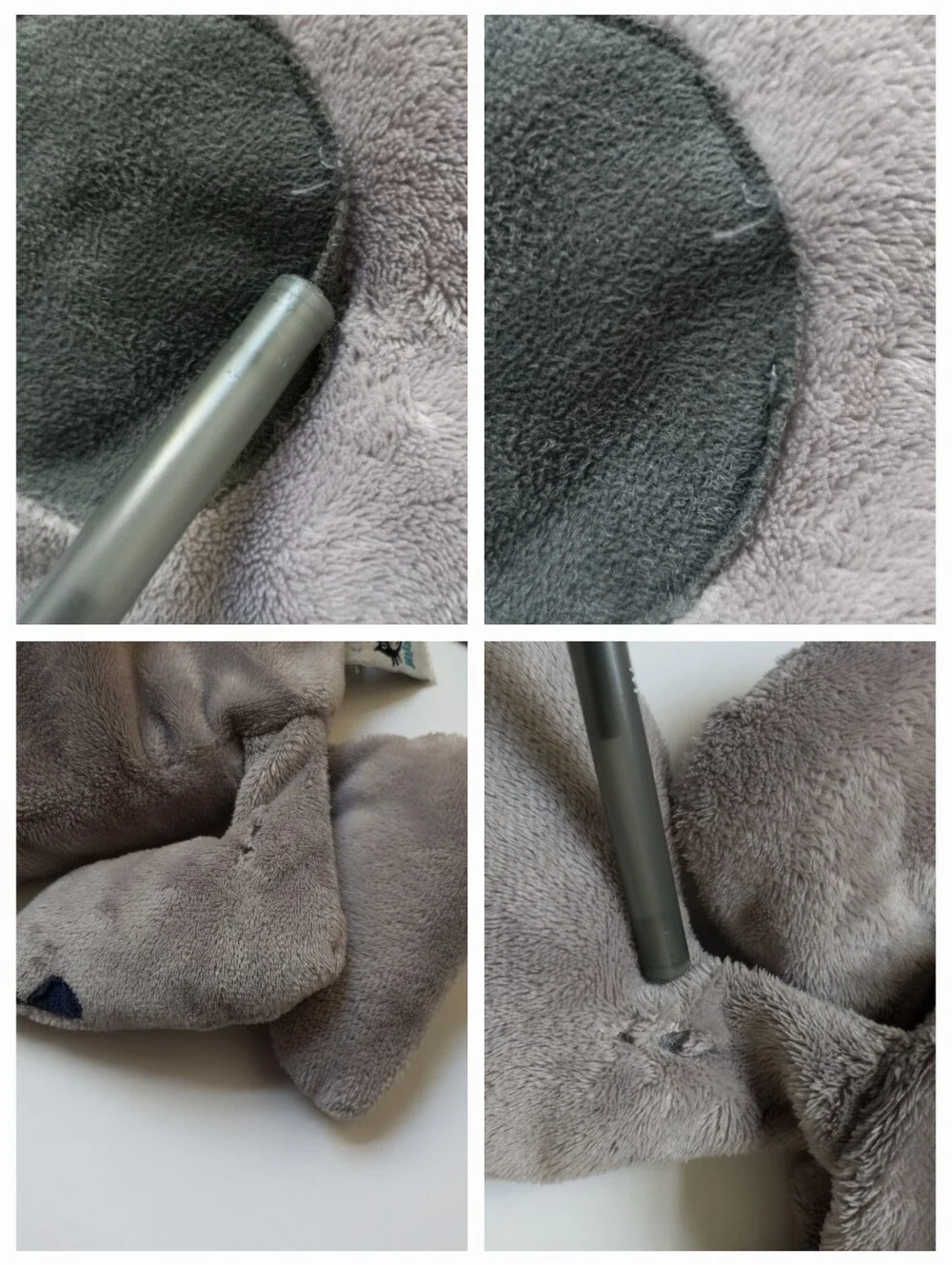 Jellycat Cushkin Elephant Plush Stuffed Animal Gray Polka Dot Retired FLAW